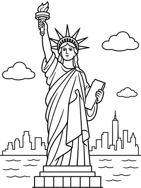 Statue of Liberty coloring page
