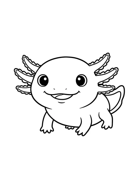 Axolotl coloring pages