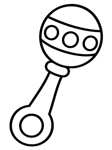 Easy Rattle coloring page