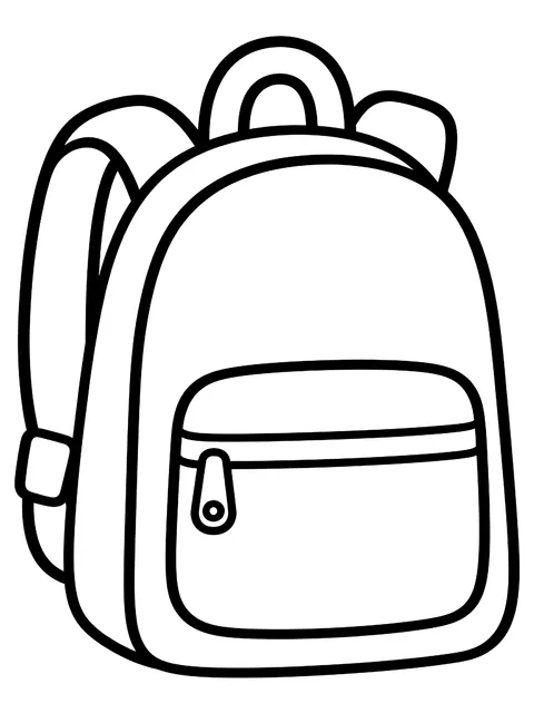 Easy Backpack coloring page