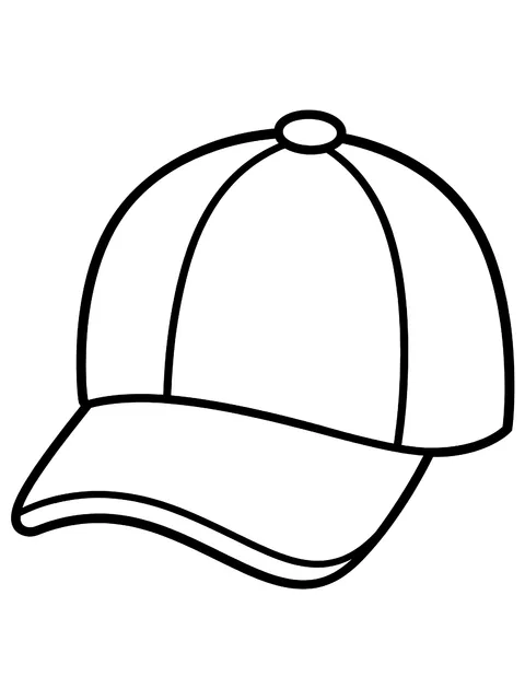 Easy Blank cap to design coloring page
