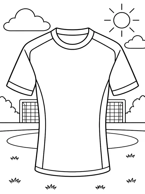 Blank jersey to design coloring page