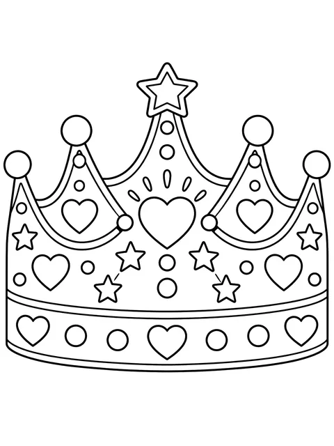 Birthday crown to cut out coloring page