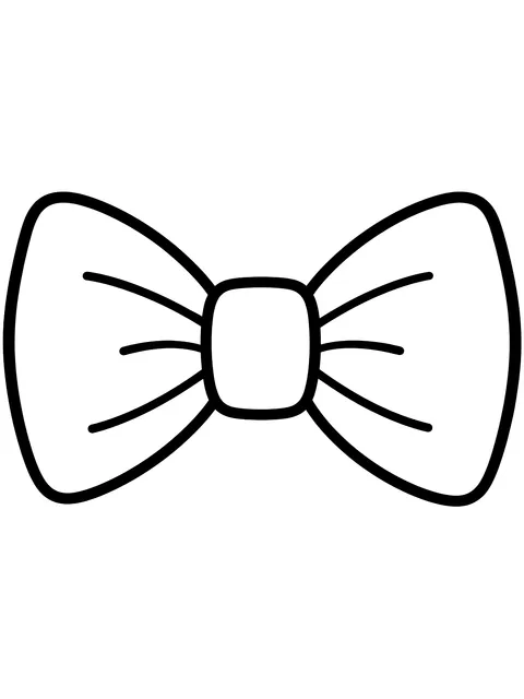 Easy Bow tie coloring page