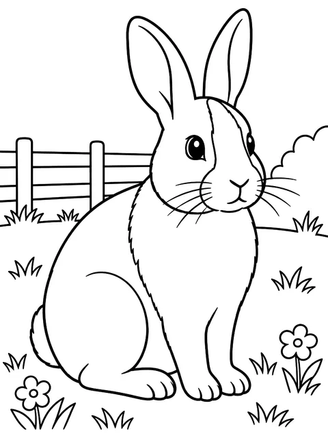Dutch rabbit coloring page