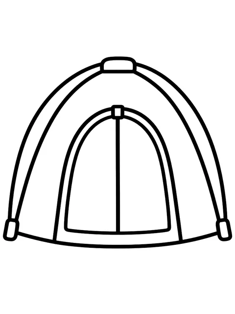 Easy Dome tent coloring page