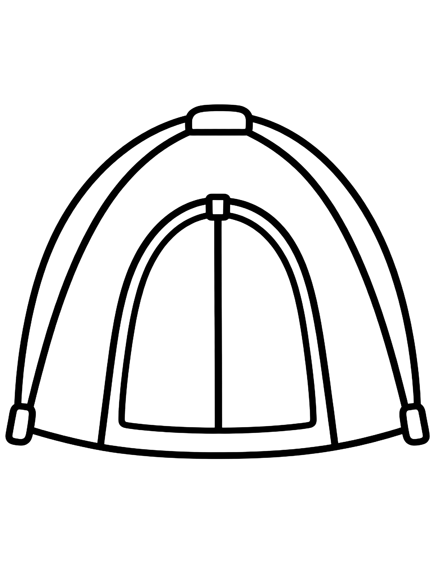 Easy Dome tent coloring page