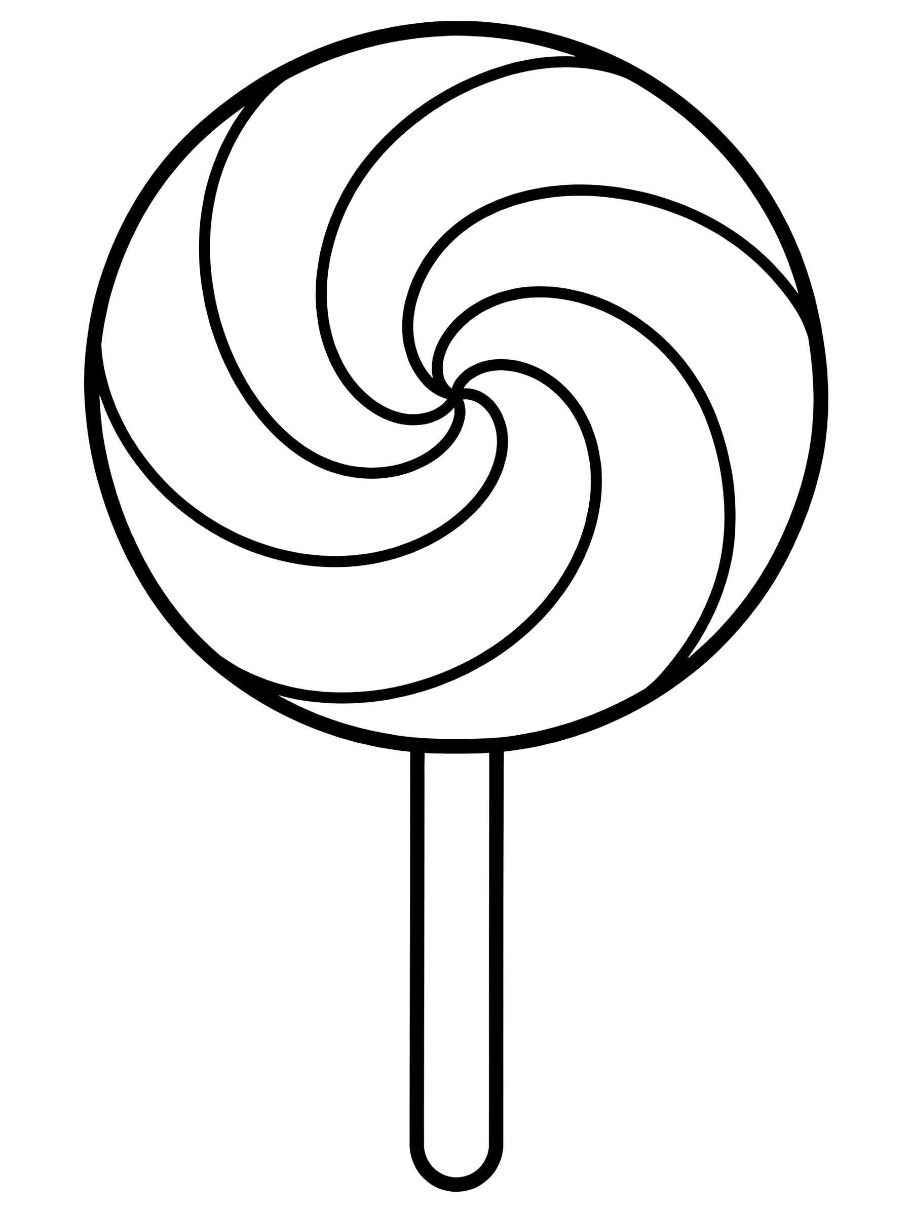 Easy Swirl lollipop coloring page