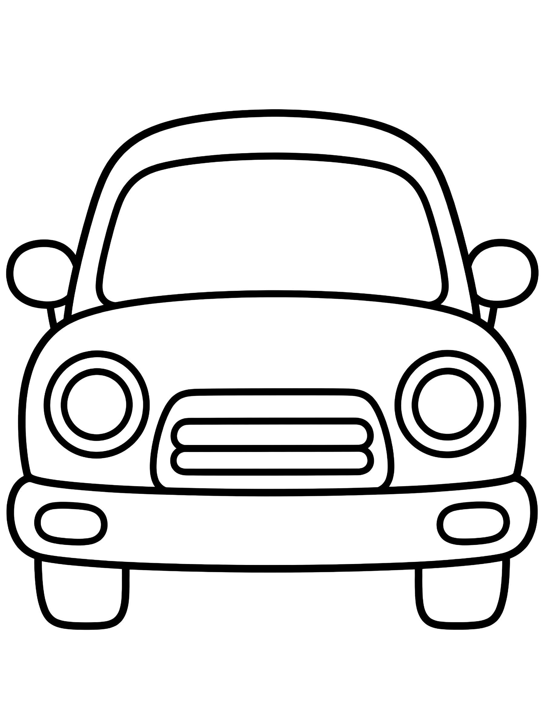 Easy Car from the front coloring page