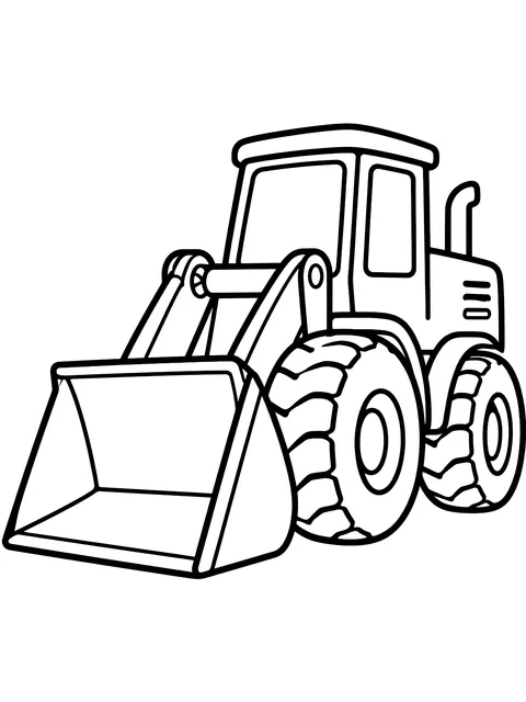 Easy Front loader coloring page