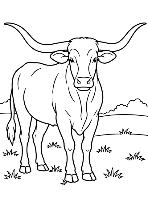 Texas Longhorn coloring page