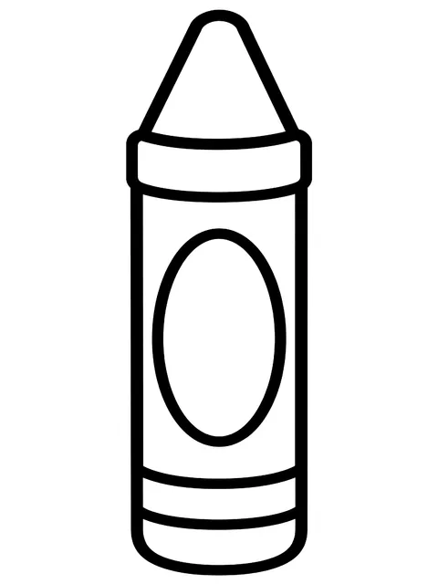 Easy Crayon name tag coloring page