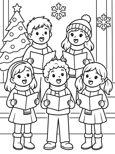 School winter concert coloring page