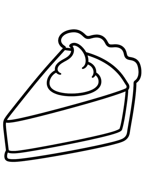 Easy Slice of pie coloring page