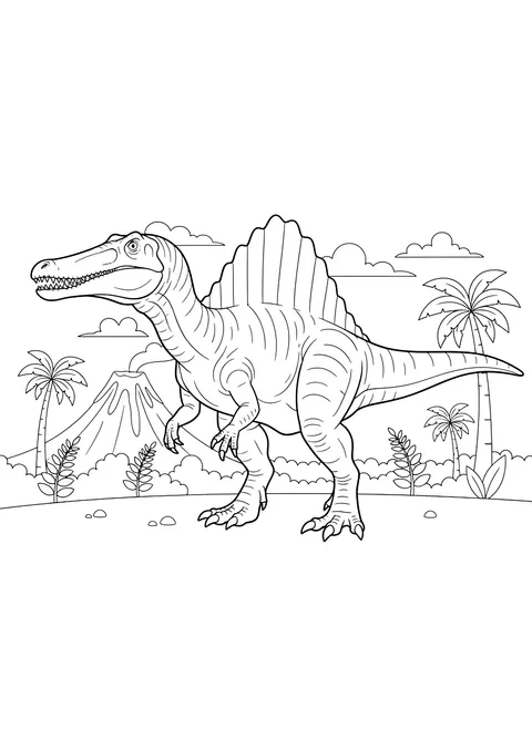 Spinosaurus coloring page