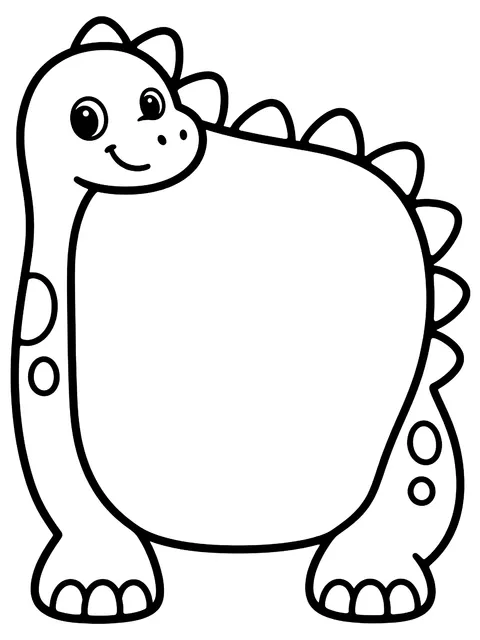 Easy Doodle frame with a blank center coloring page