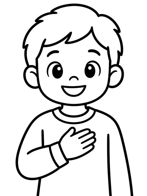 Easy I promise to pledge poster coloring page
