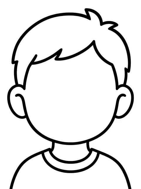 Easy Blank face to draw a feeling coloring page