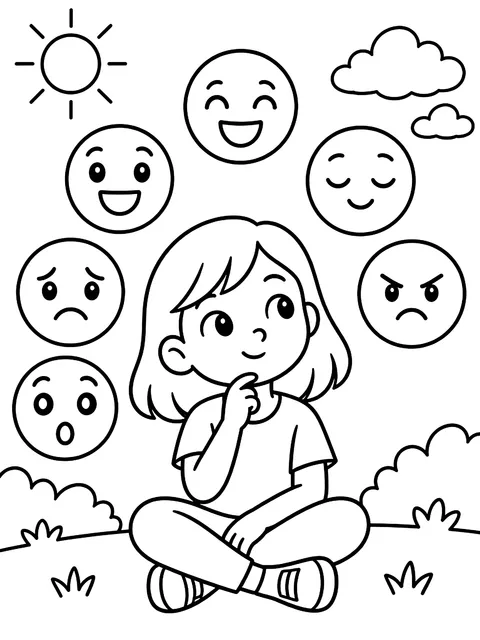 Today I feel check-in sheet coloring page