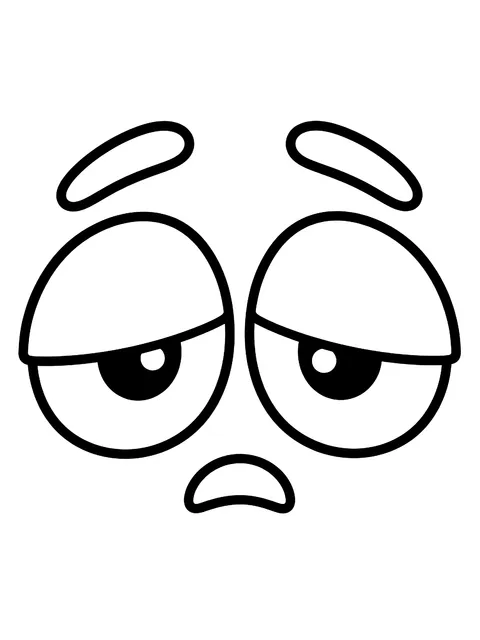 Easy Sleepy eyes coloring page