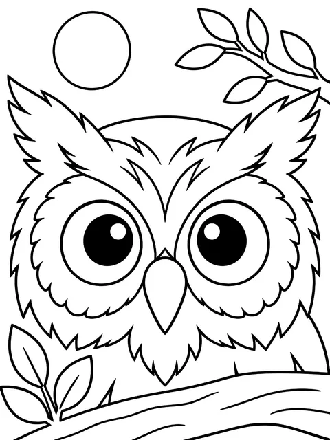 Owl eyes coloring page