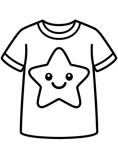 Easy Blank T-shirt to design coloring page