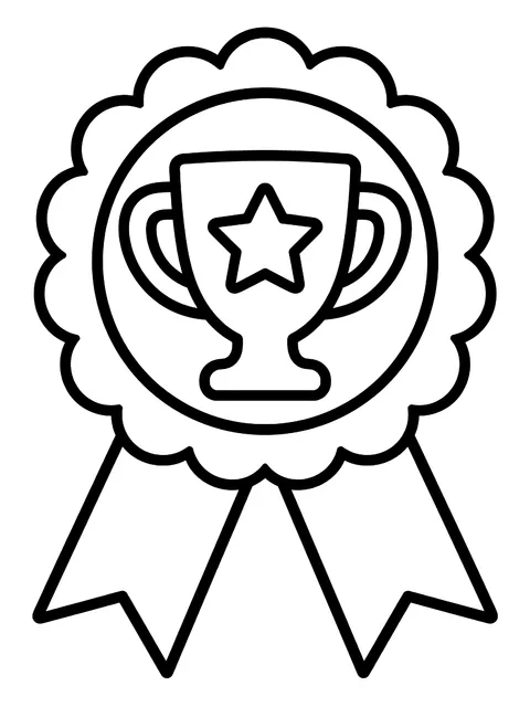 Easy Best dad ever ribbon coloring page
