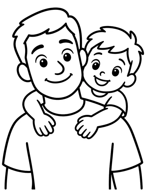 Easy All about my dad fill-in page coloring page