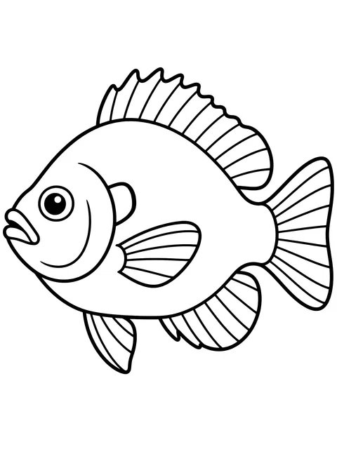 Easy Bluegill coloring page