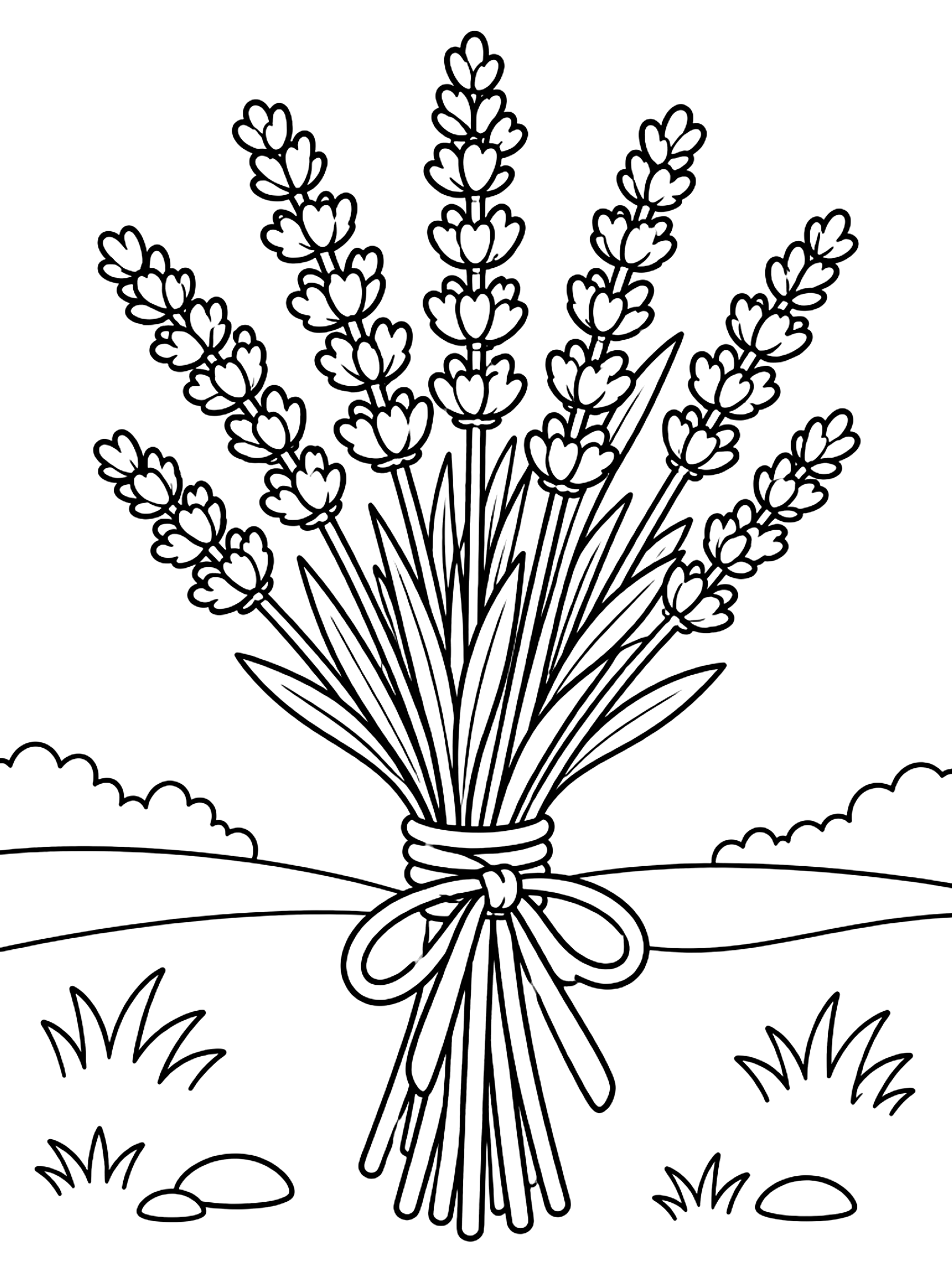 Bundle of lavender coloring page