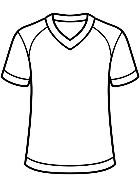 Easy Blank jersey to design coloring page
