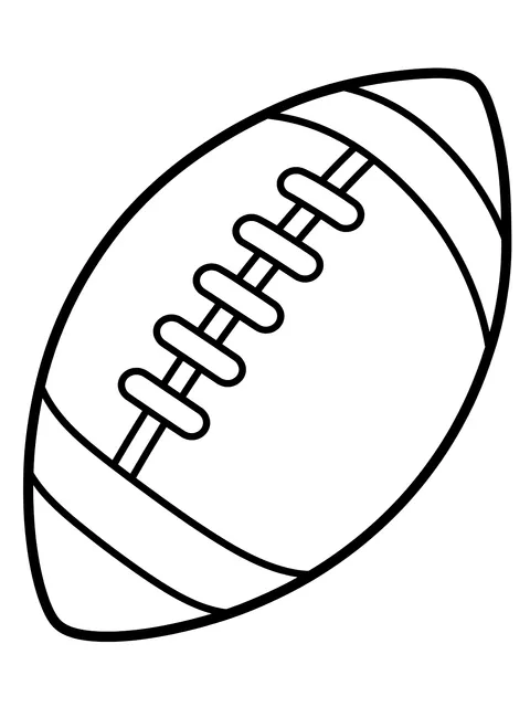 Easy Football with laces coloring page