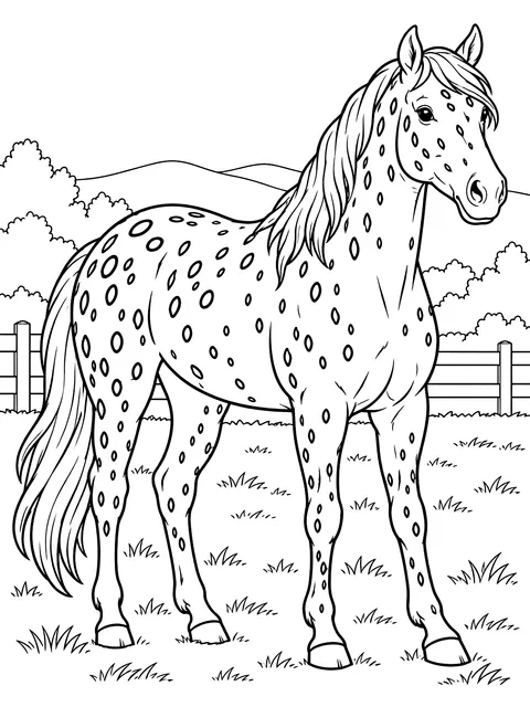 Spotted Appaloosa coloring page