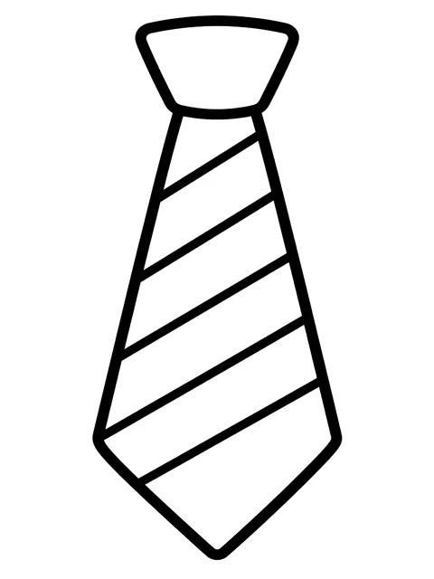 Easy Tie card for Father's Day coloring page
