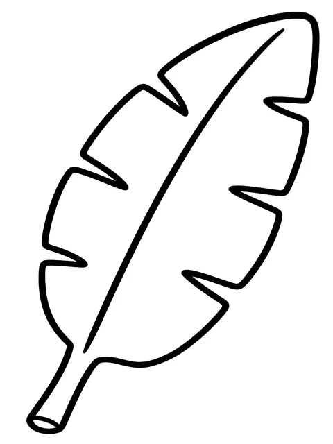 Easy Banana leaf coloring page