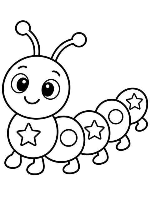 Easy Even and odd numbers caterpillar coloring page