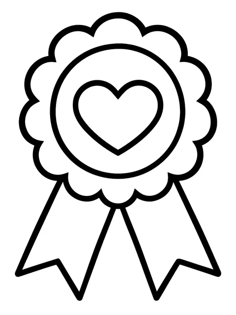 Easy Best mom ever ribbon coloring page