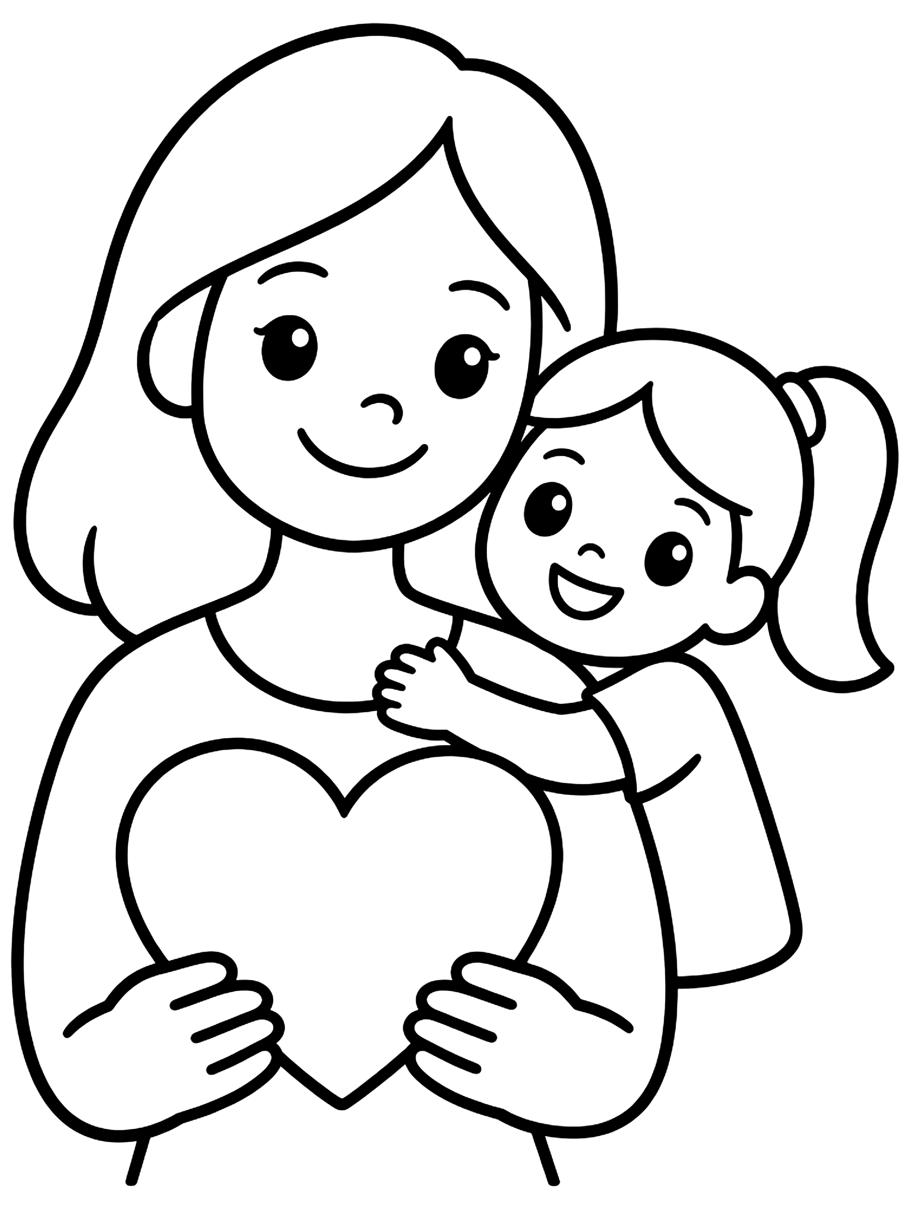 Easy All about my mom fill-in page coloring page