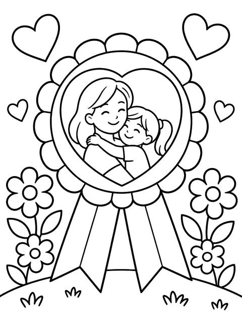 Best mom ever certificate coloring page