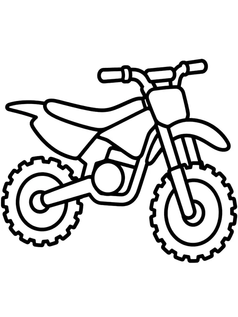 Easy Simple dirt bike coloring page