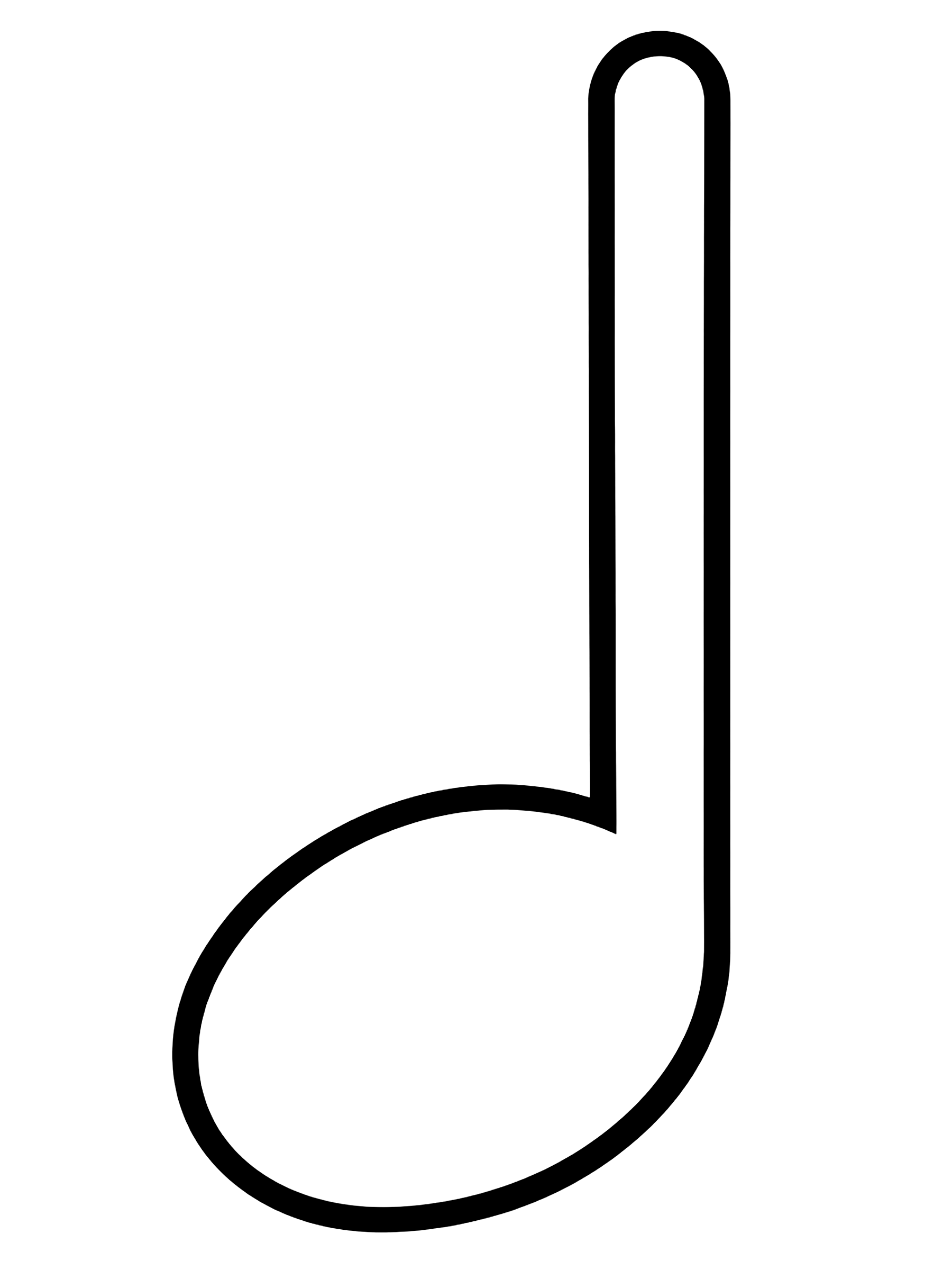 Easy Quarter note coloring page