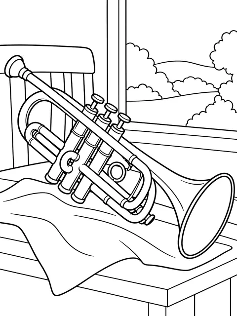 Trumpet coloring page