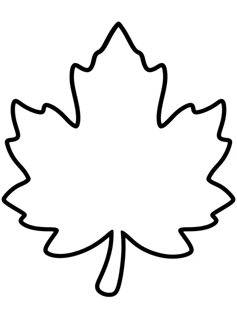 Easy Thankful leaf to write on coloring page