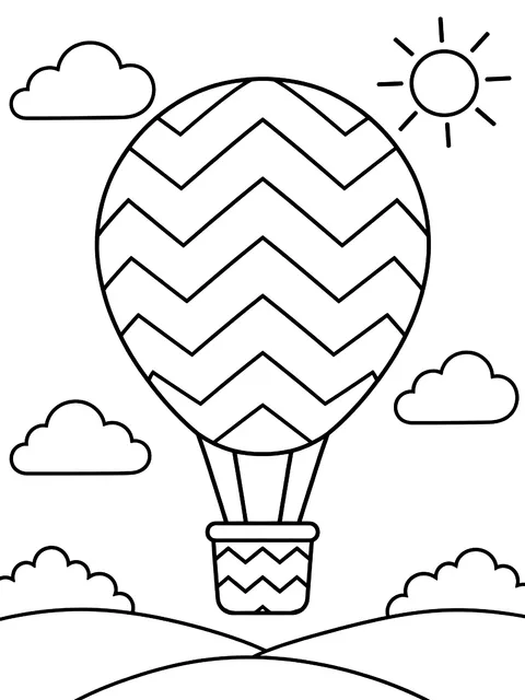 Chevron pattern coloring page
