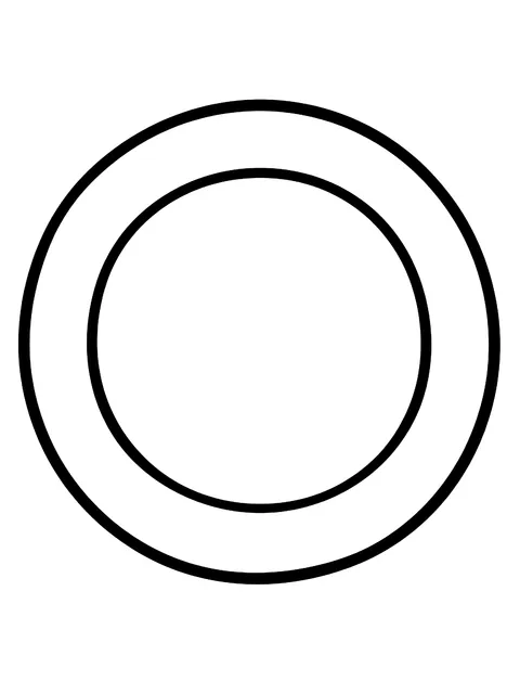 Easy Blank plate to draw your lunch coloring page
