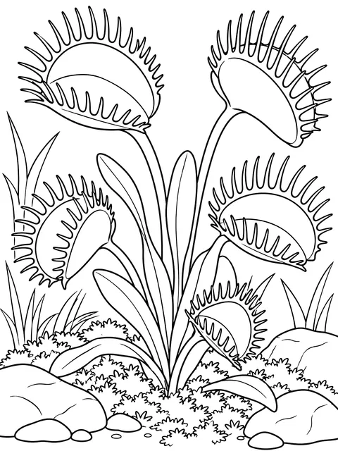Venus flytrap coloring page
