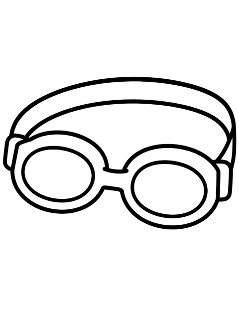 Easy Swim goggles coloring page