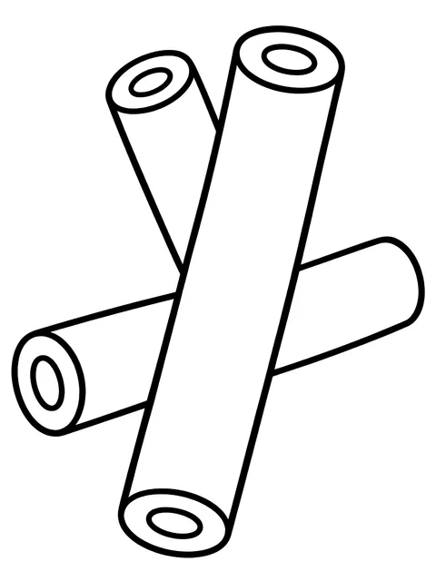 Easy Pool noodles coloring page