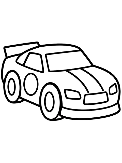 Easy Stock car coloring page
