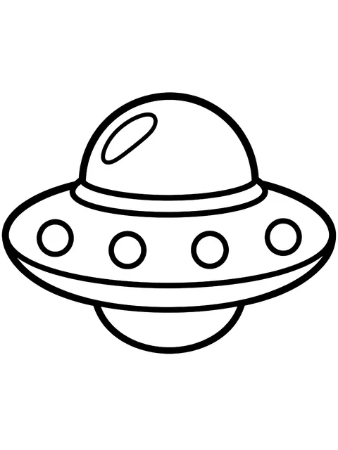 Easy Flying saucer coloring page